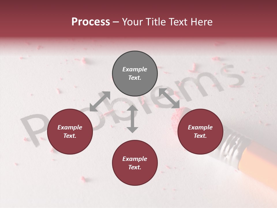 Horizontal Pink Erasing PowerPoint Template