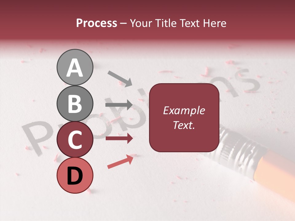 Horizontal Pink Erasing PowerPoint Template