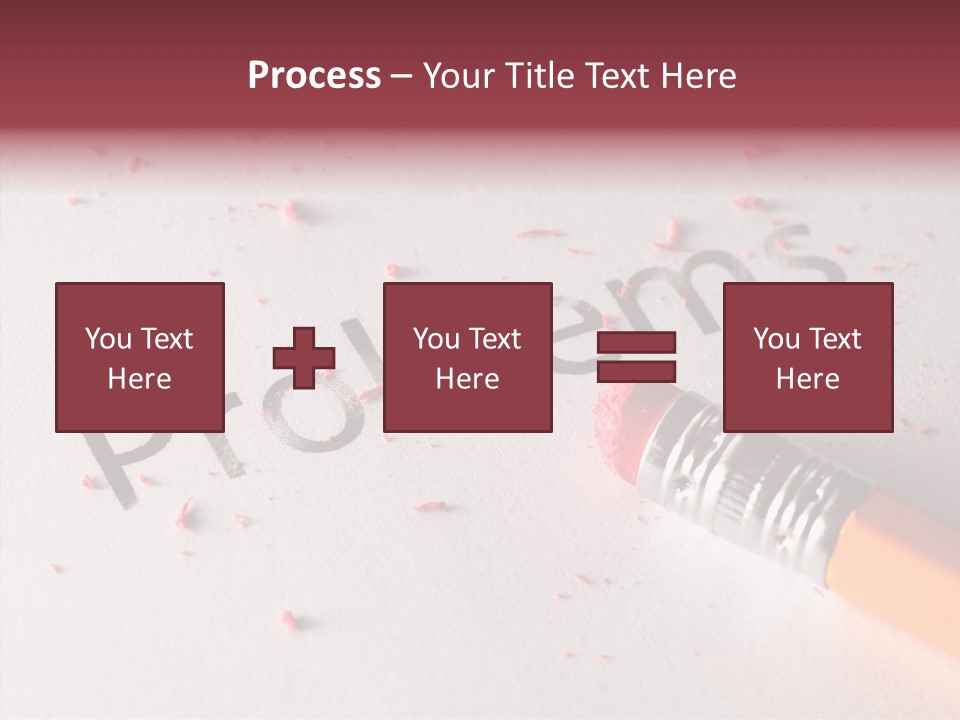 Horizontal Pink Erasing PowerPoint Template