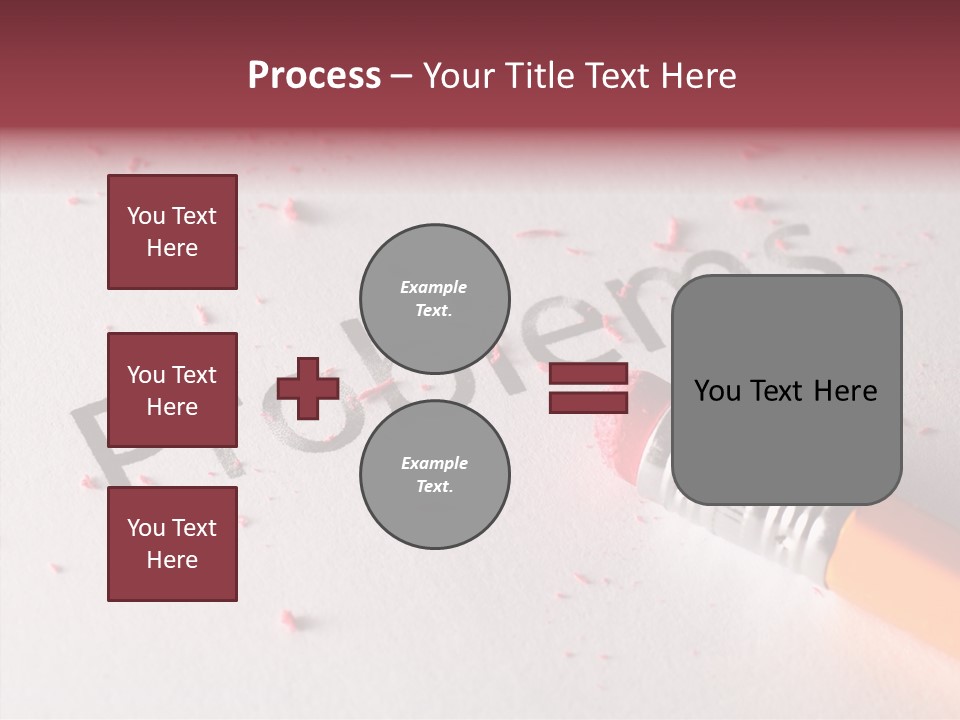 Horizontal Pink Erasing PowerPoint Template
