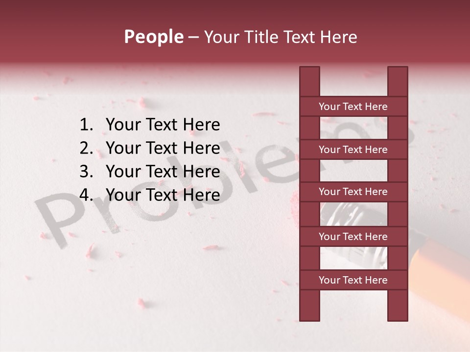 Horizontal Pink Erasing PowerPoint Template