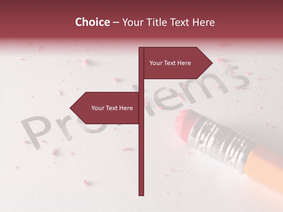 Horizontal Pink Erasing PowerPoint Template