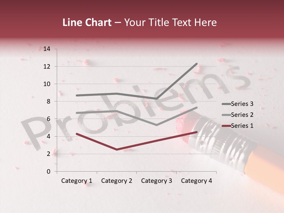 Horizontal Pink Erasing PowerPoint Template