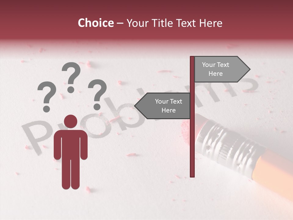 Horizontal Pink Erasing PowerPoint Template