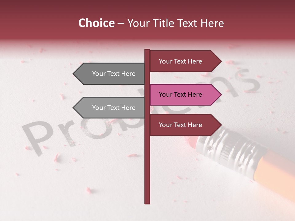 Horizontal Pink Erasing PowerPoint Template