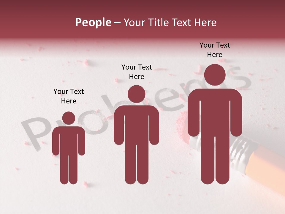 Horizontal Pink Erasing PowerPoint Template