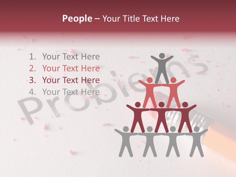 Horizontal Pink Erasing PowerPoint Template