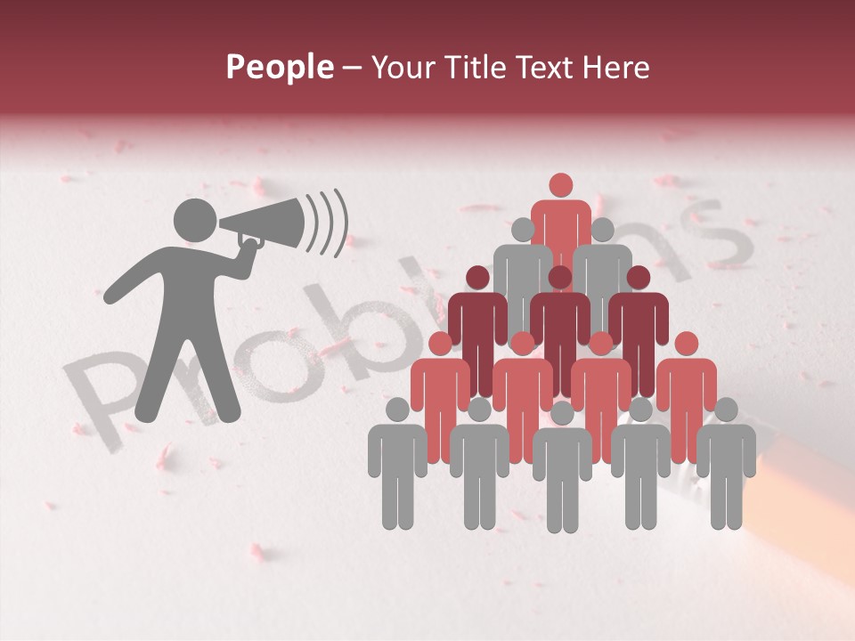 Horizontal Pink Erasing PowerPoint Template