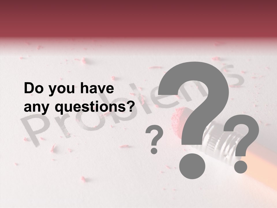 Horizontal Pink Erasing PowerPoint Template