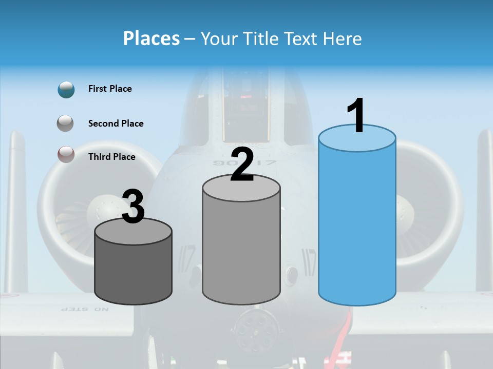 Airborne Airplane Fuselage PowerPoint Template