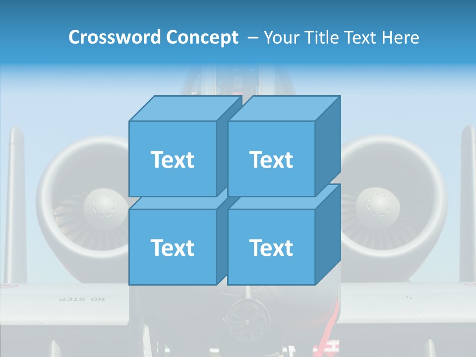 Airborne Airplane Fuselage PowerPoint Template