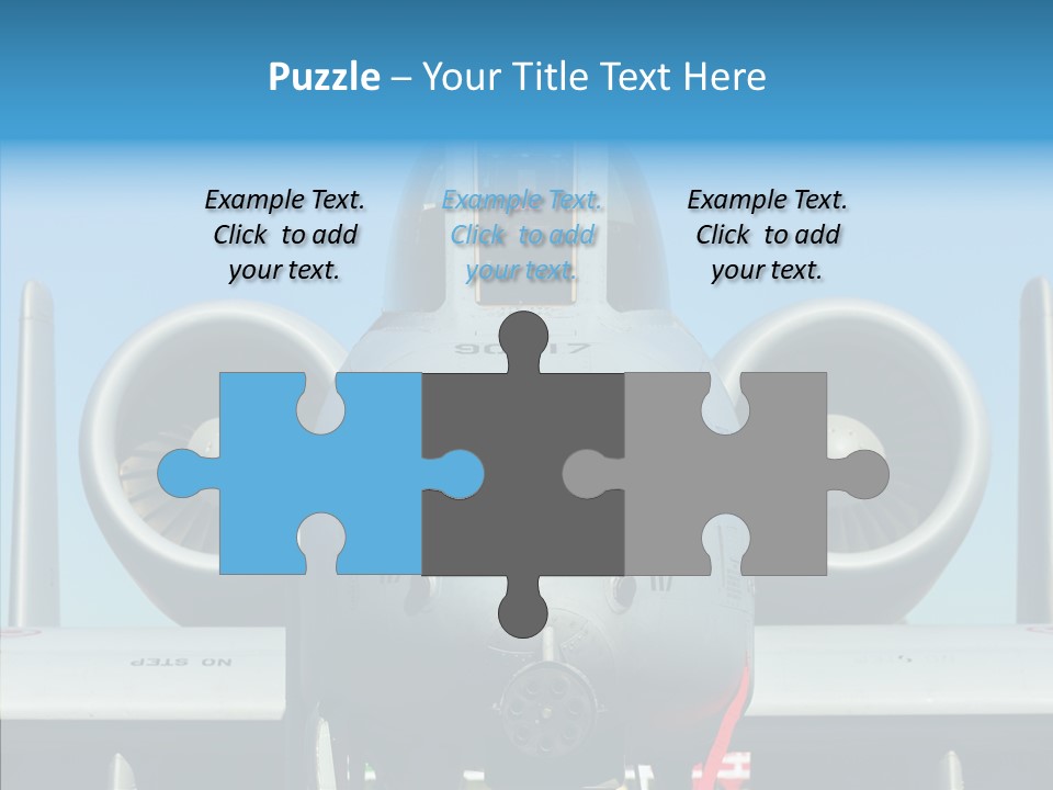 Airborne Airplane Fuselage PowerPoint Template