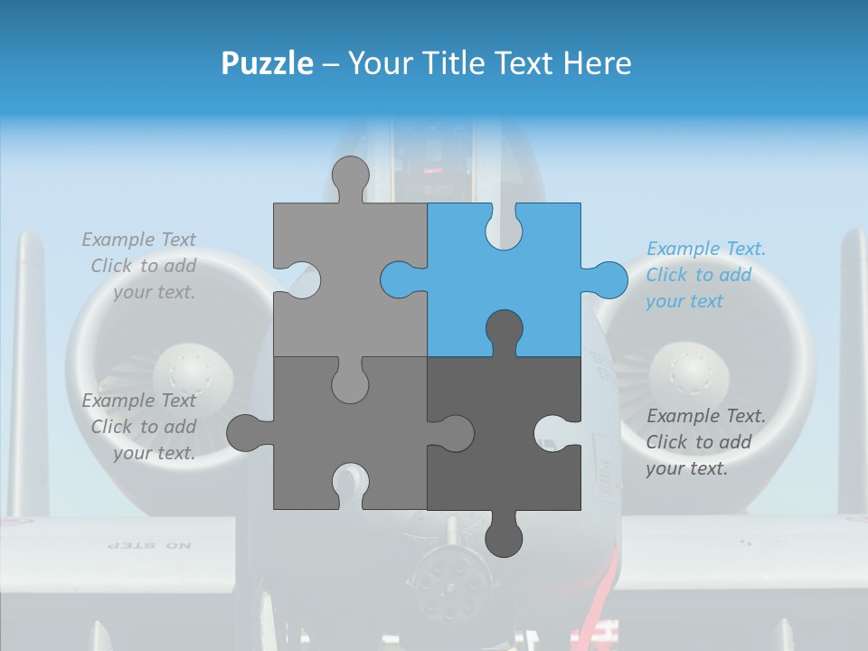 Airborne Airplane Fuselage PowerPoint Template