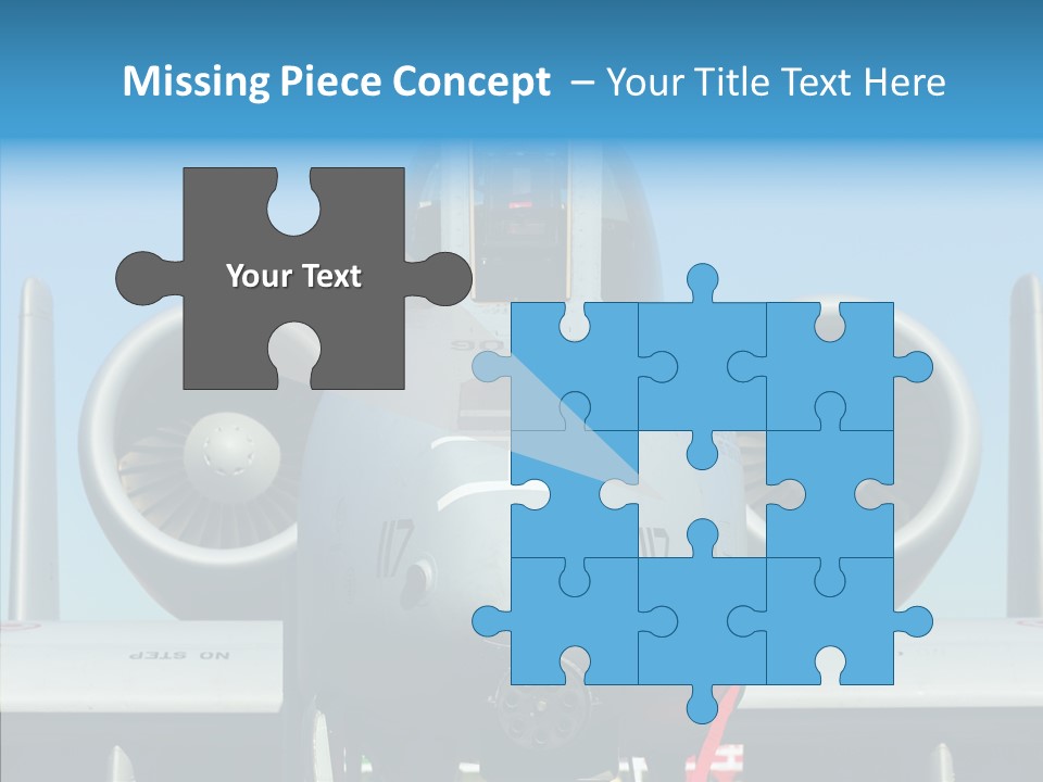 Airborne Airplane Fuselage PowerPoint Template