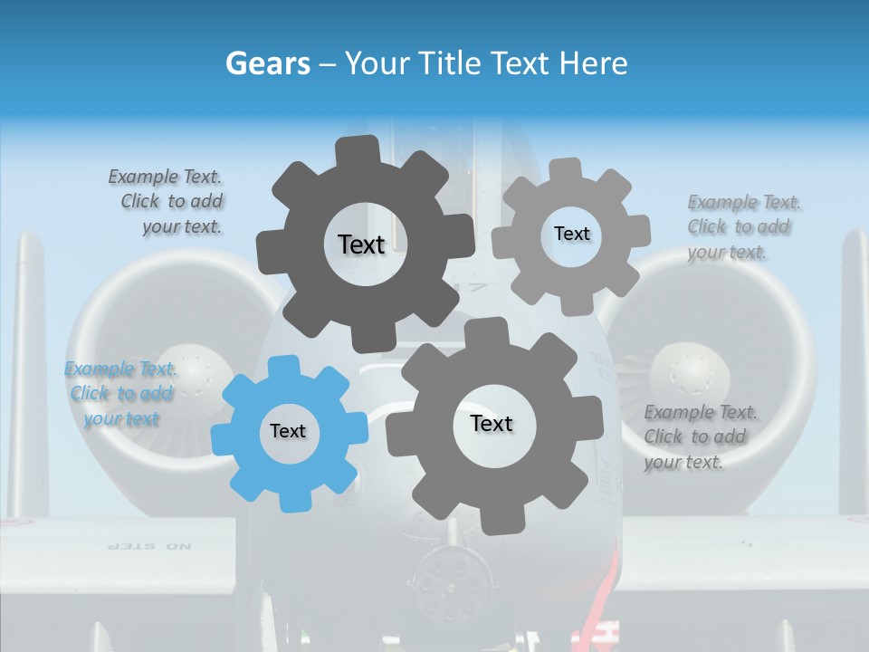 Airborne Airplane Fuselage PowerPoint Template