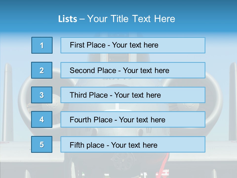 Airborne Airplane Fuselage PowerPoint Template