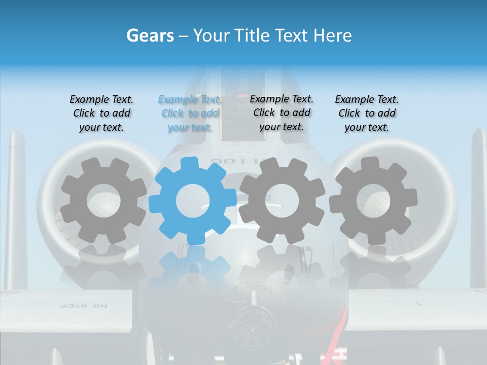 Airborne Airplane Fuselage PowerPoint Template