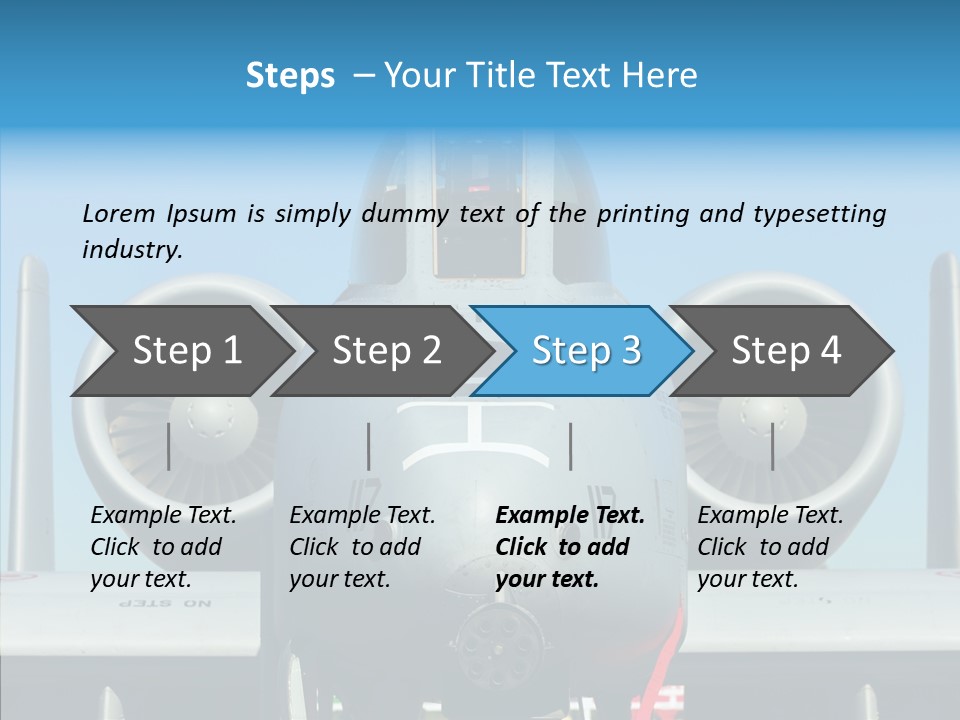 Airborne Airplane Fuselage PowerPoint Template