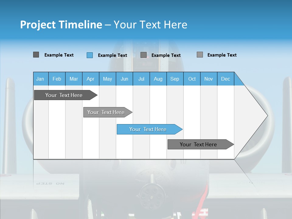 Airborne Airplane Fuselage PowerPoint Template