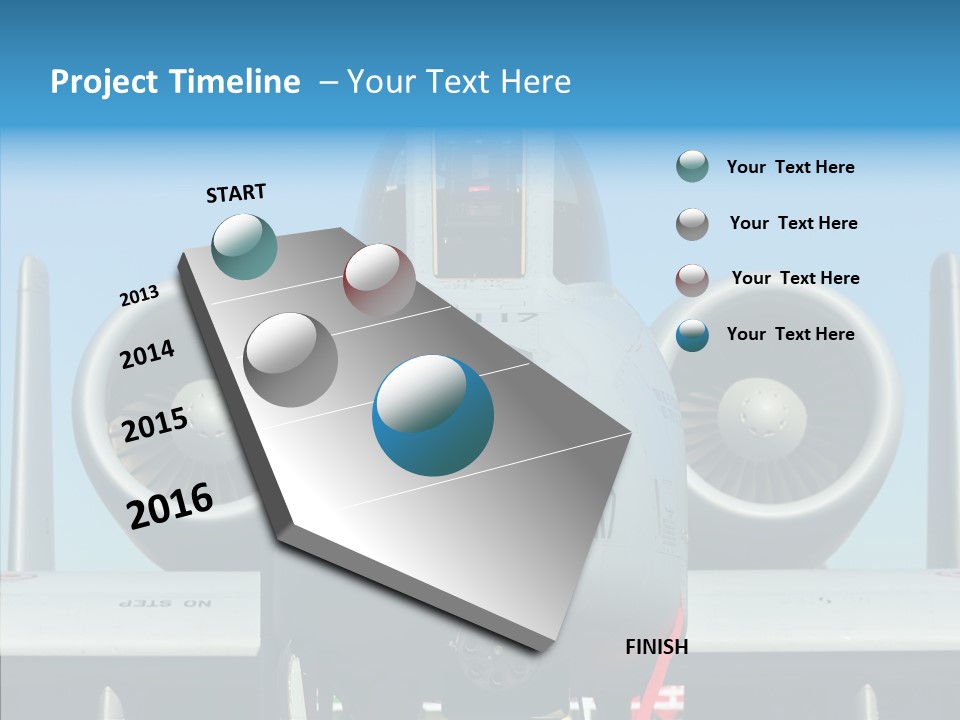 Airborne Airplane Fuselage PowerPoint Template