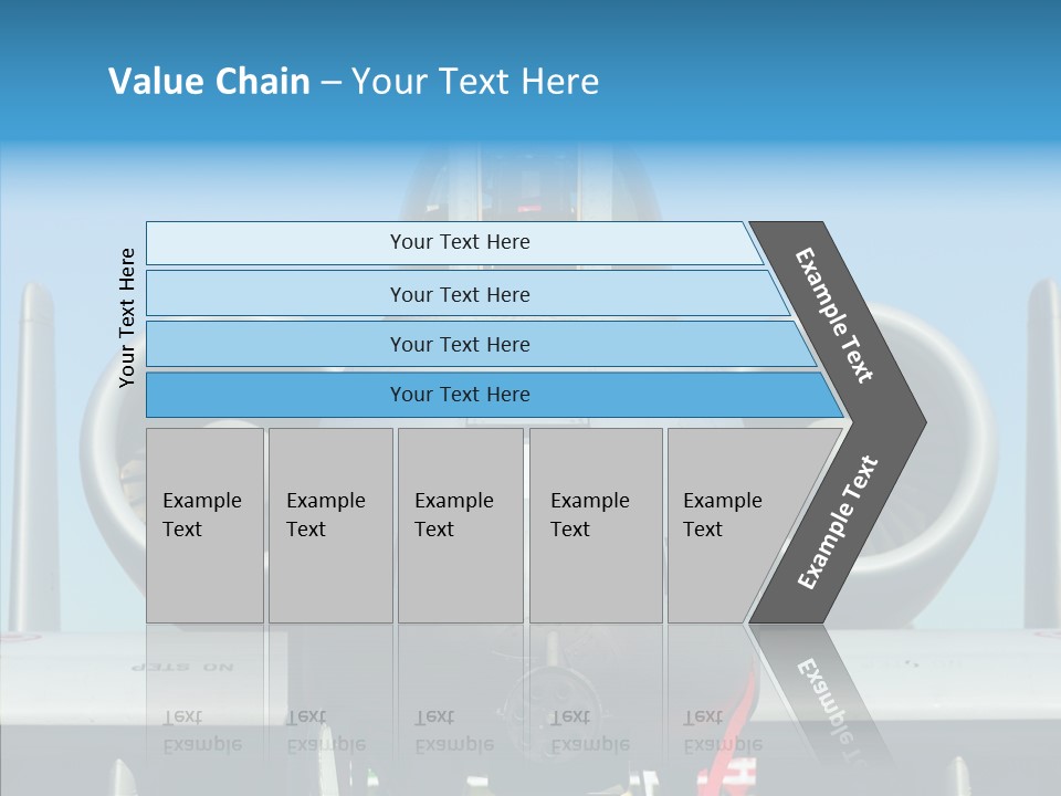 Airborne Airplane Fuselage PowerPoint Template
