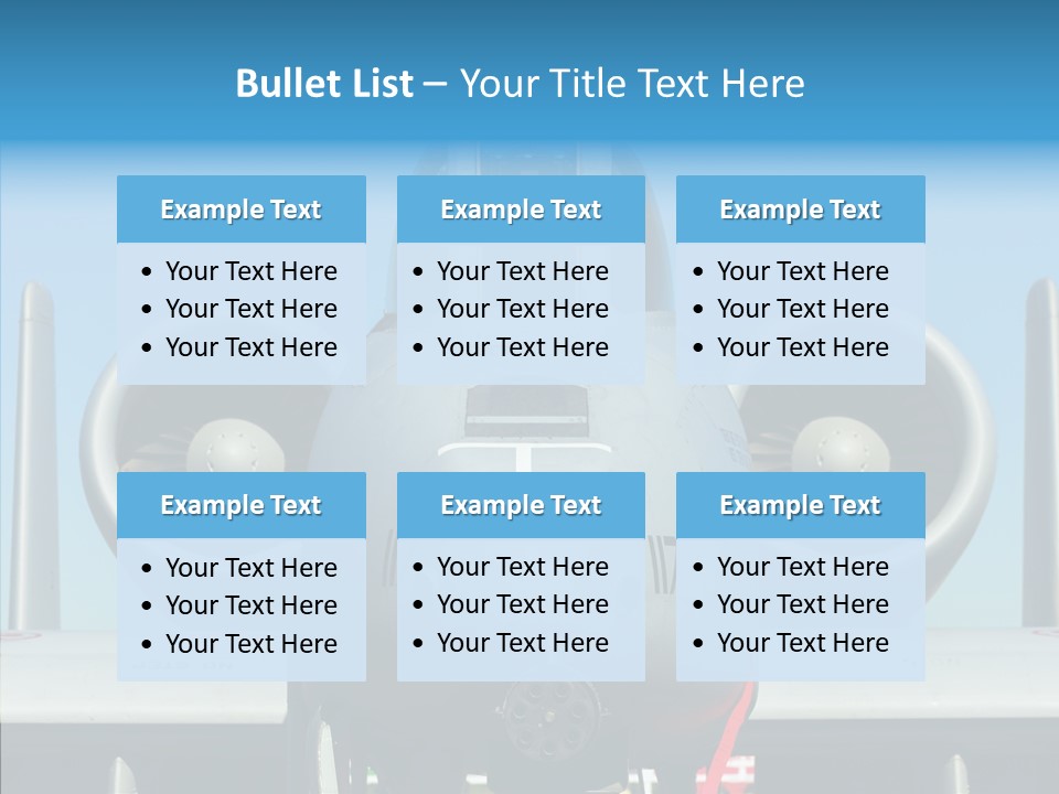 Airborne Airplane Fuselage PowerPoint Template