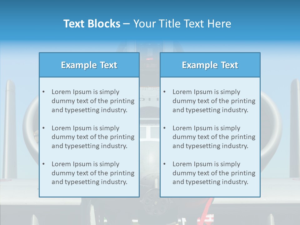 Airborne Airplane Fuselage PowerPoint Template