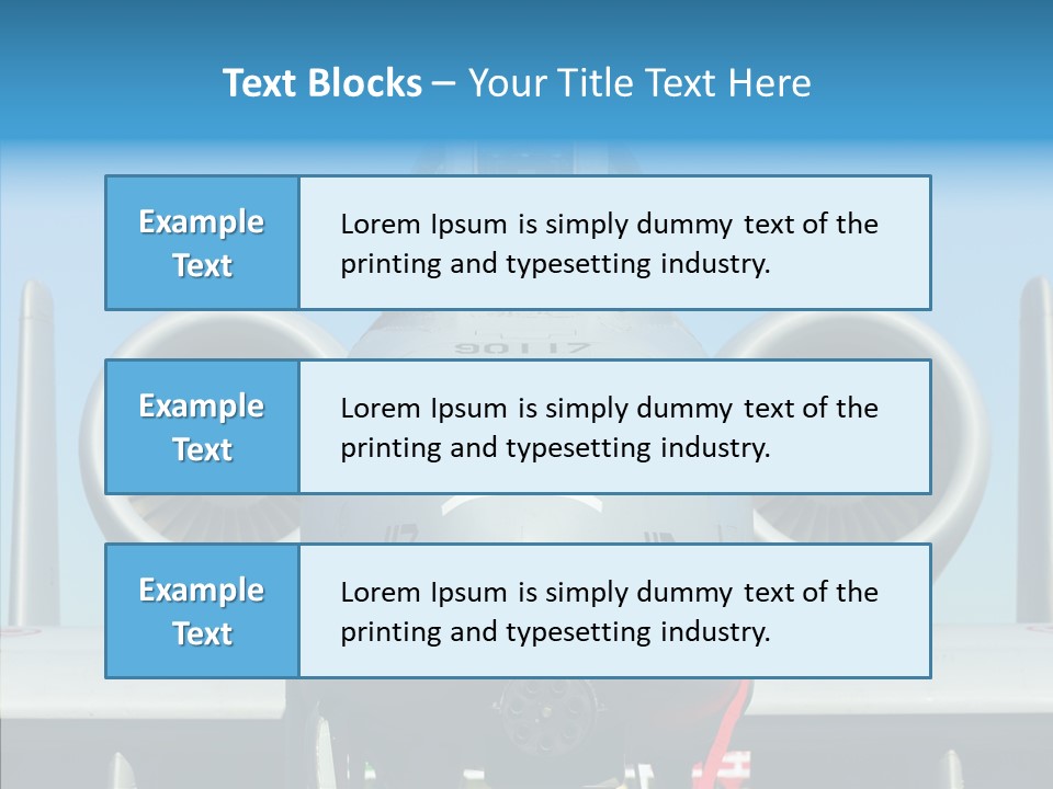 Airborne Airplane Fuselage PowerPoint Template