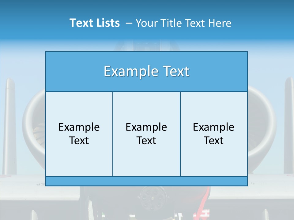 Airborne Airplane Fuselage PowerPoint Template