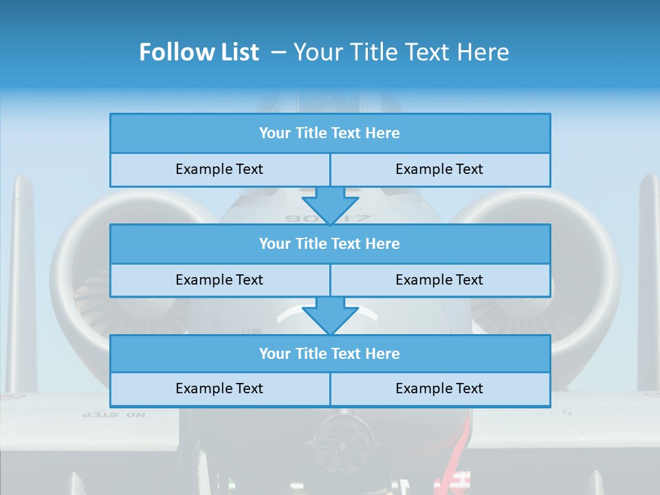 Airborne Airplane Fuselage PowerPoint Template