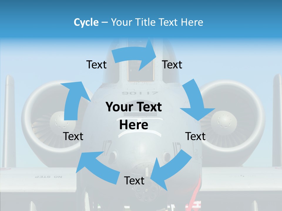 Airborne Airplane Fuselage PowerPoint Template