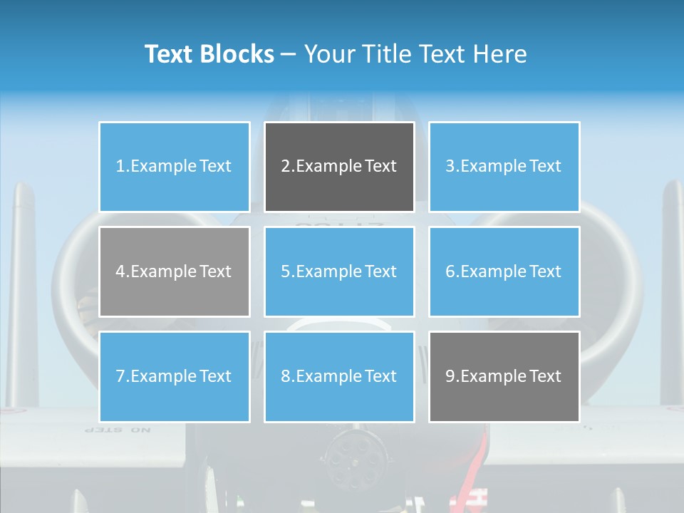 Airborne Airplane Fuselage PowerPoint Template