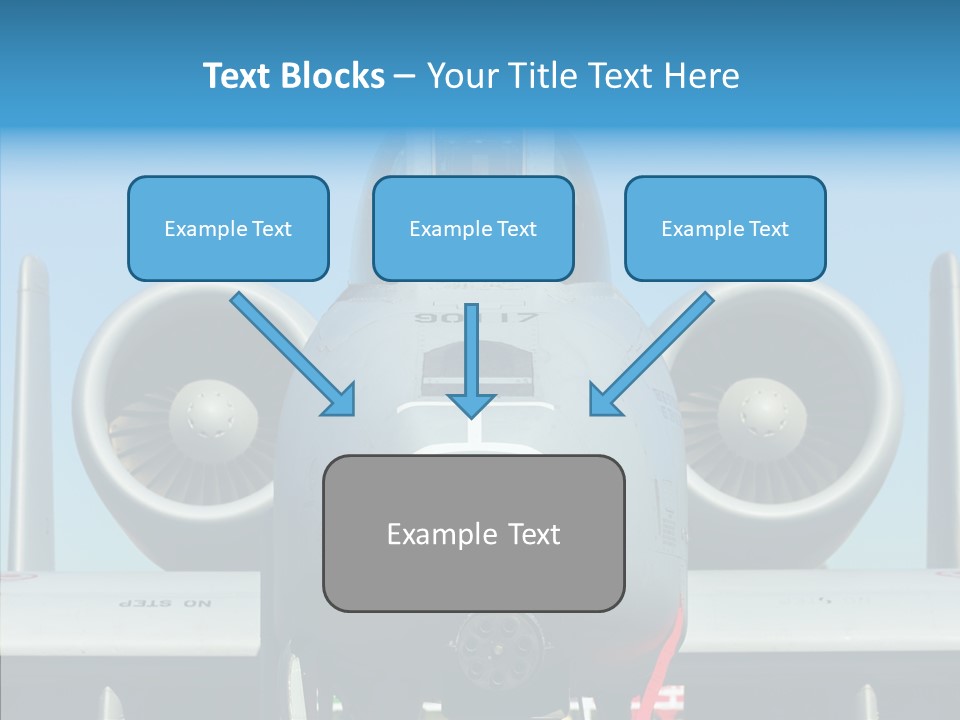 Airborne Airplane Fuselage PowerPoint Template