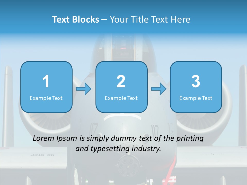 Airborne Airplane Fuselage PowerPoint Template
