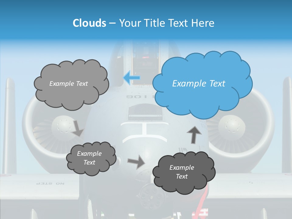 Airborne Airplane Fuselage PowerPoint Template