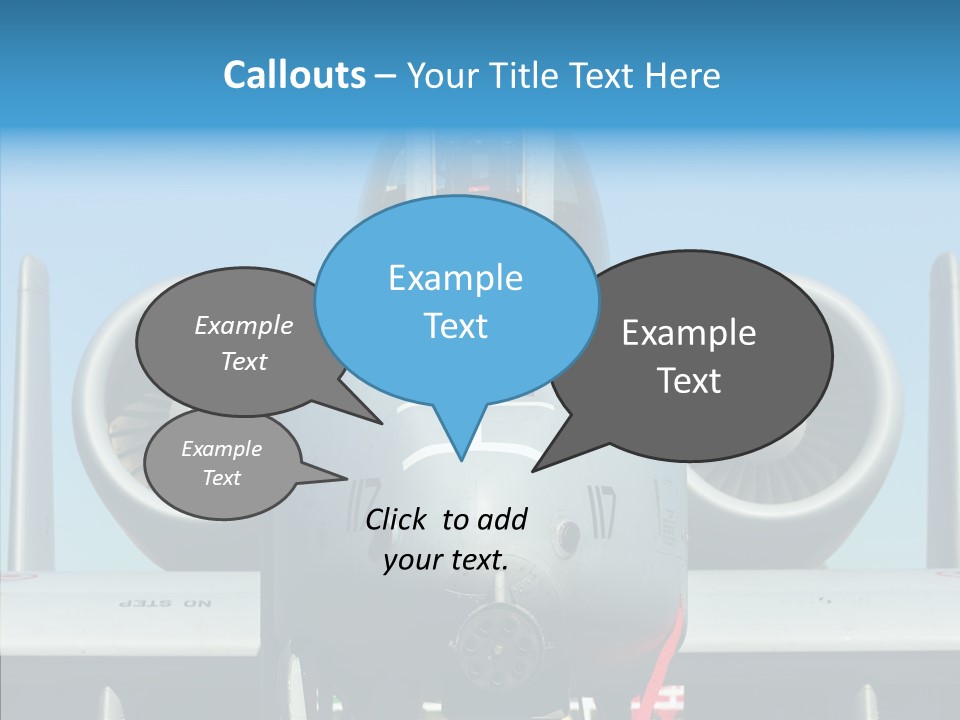 Airborne Airplane Fuselage PowerPoint Template