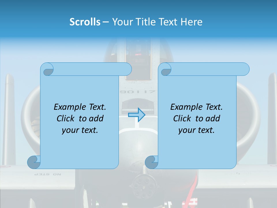 Airborne Airplane Fuselage PowerPoint Template