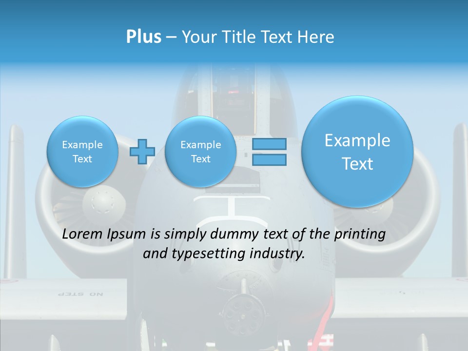 Airborne Airplane Fuselage PowerPoint Template