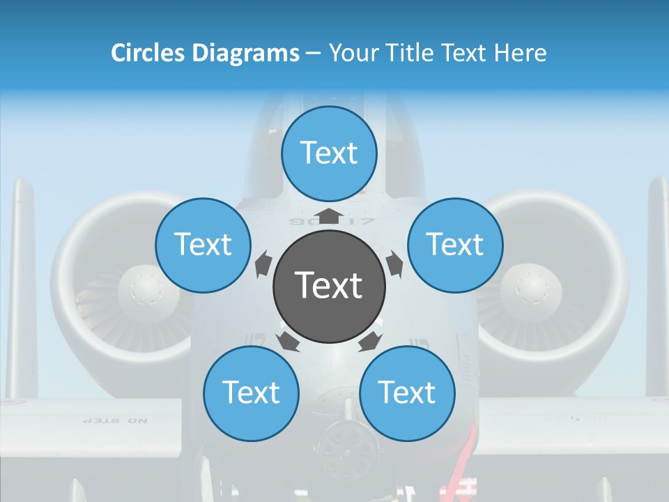 Airborne Airplane Fuselage PowerPoint Template