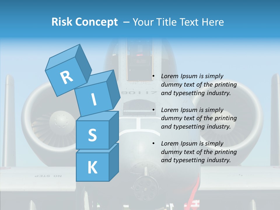 Airborne Airplane Fuselage PowerPoint Template