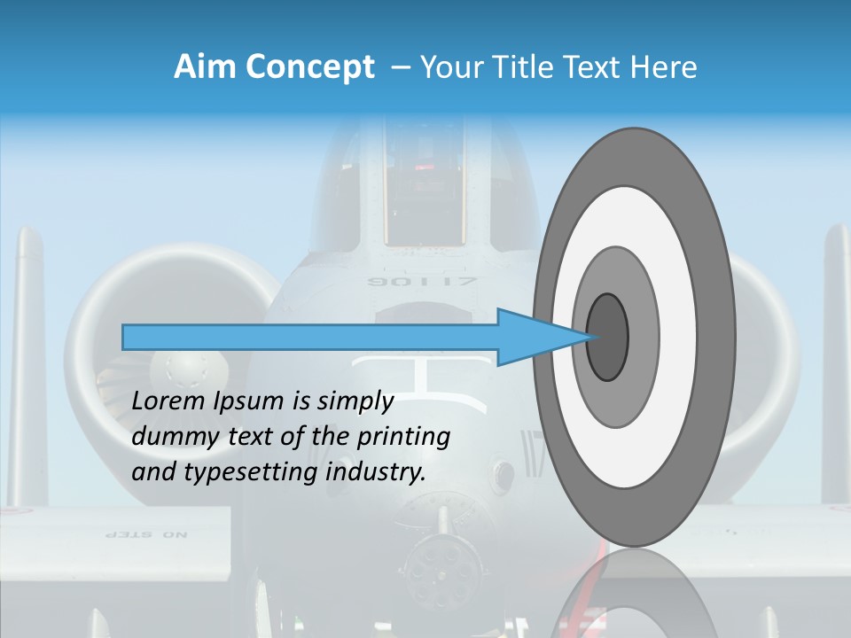 Airborne Airplane Fuselage PowerPoint Template