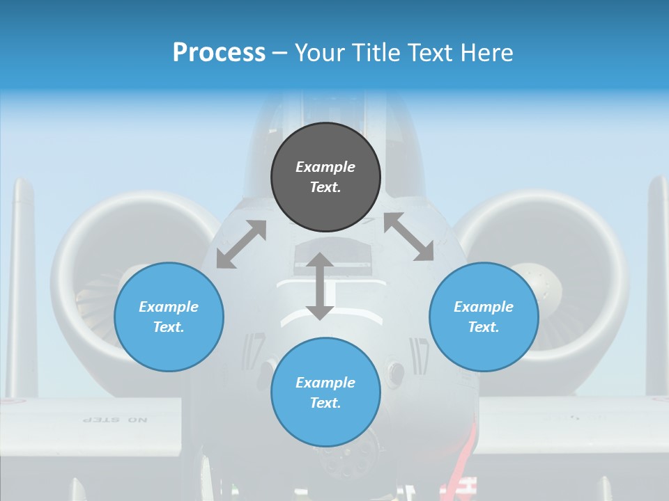 Airborne Airplane Fuselage PowerPoint Template