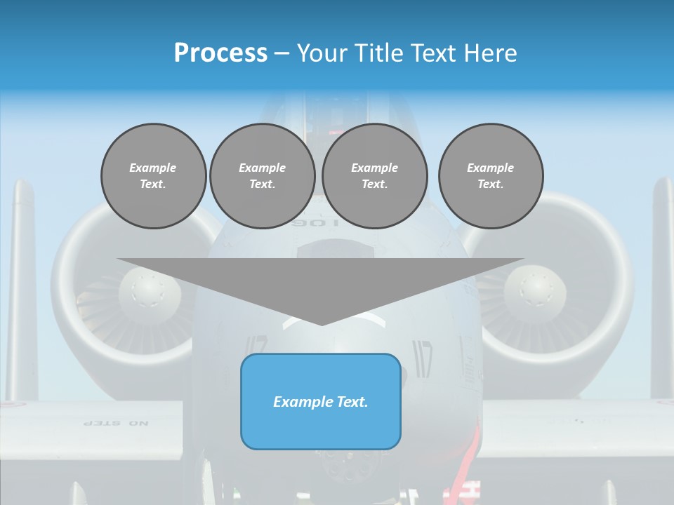 Airborne Airplane Fuselage PowerPoint Template