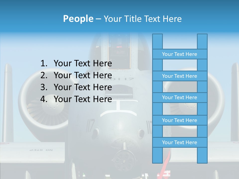 Airborne Airplane Fuselage PowerPoint Template