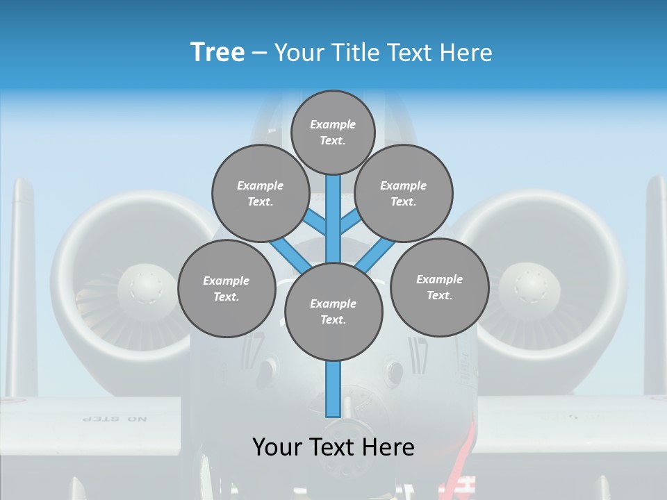 Airborne Airplane Fuselage PowerPoint Template