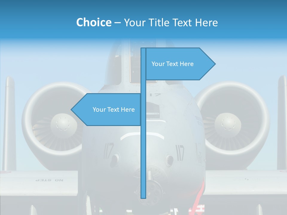 Airborne Airplane Fuselage PowerPoint Template