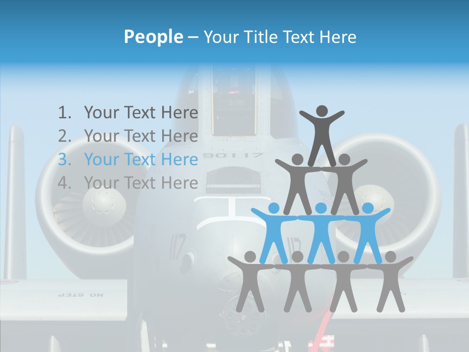 Airborne Airplane Fuselage PowerPoint Template