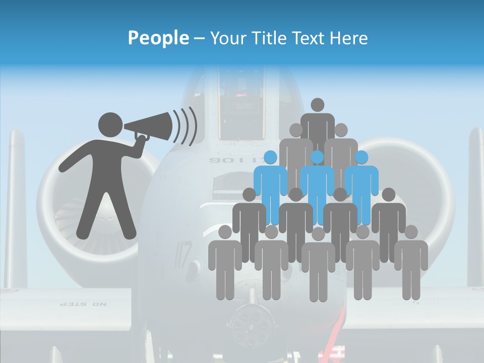 Airborne Airplane Fuselage PowerPoint Template