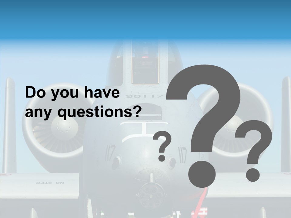 Airborne Airplane Fuselage PowerPoint Template