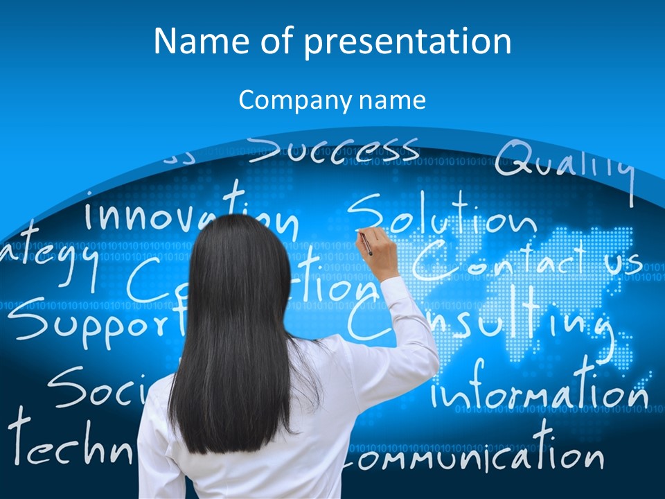 Vision Writing Technology PowerPoint Template